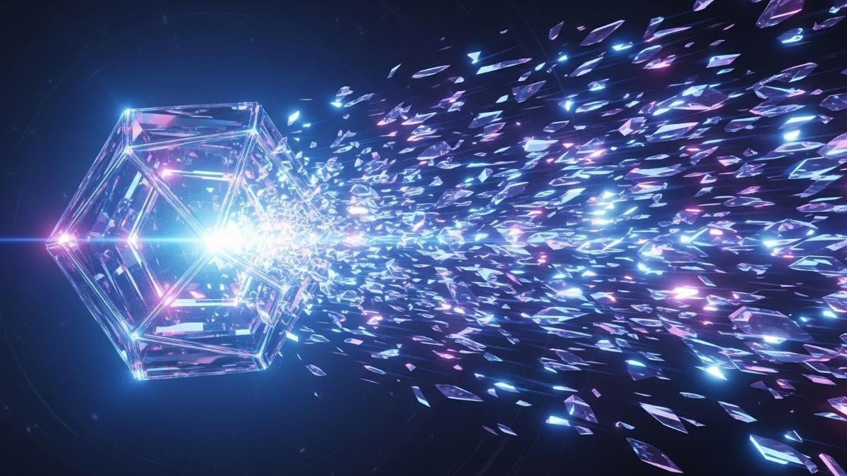 Glowing crystal bursting into light, symbolizing the accessible neuro-somatic toolkit.