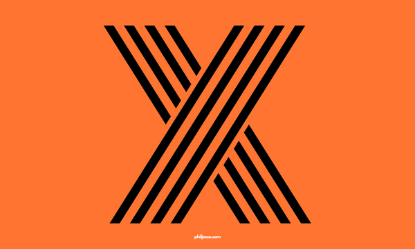 Large black X symbolising "Project X" against a vibrant orange background.